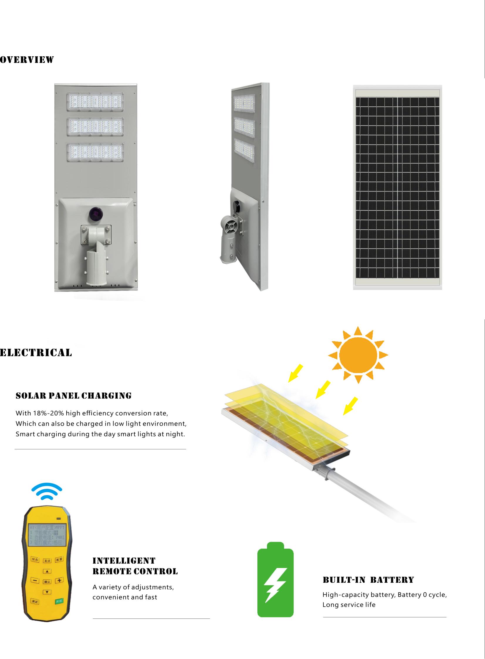 all in one led solar street light
