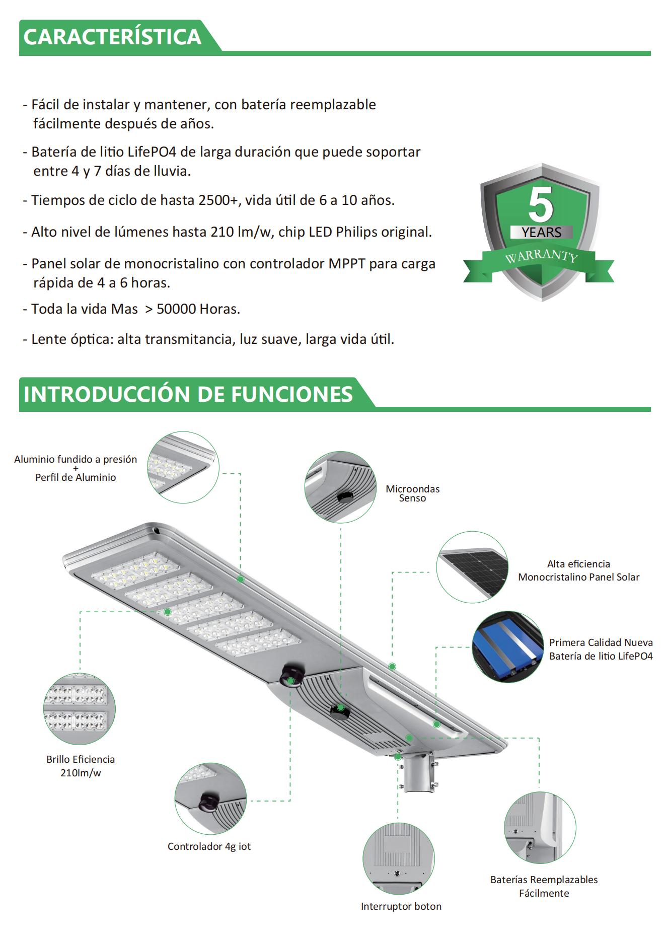 exterior solares led luces de calle