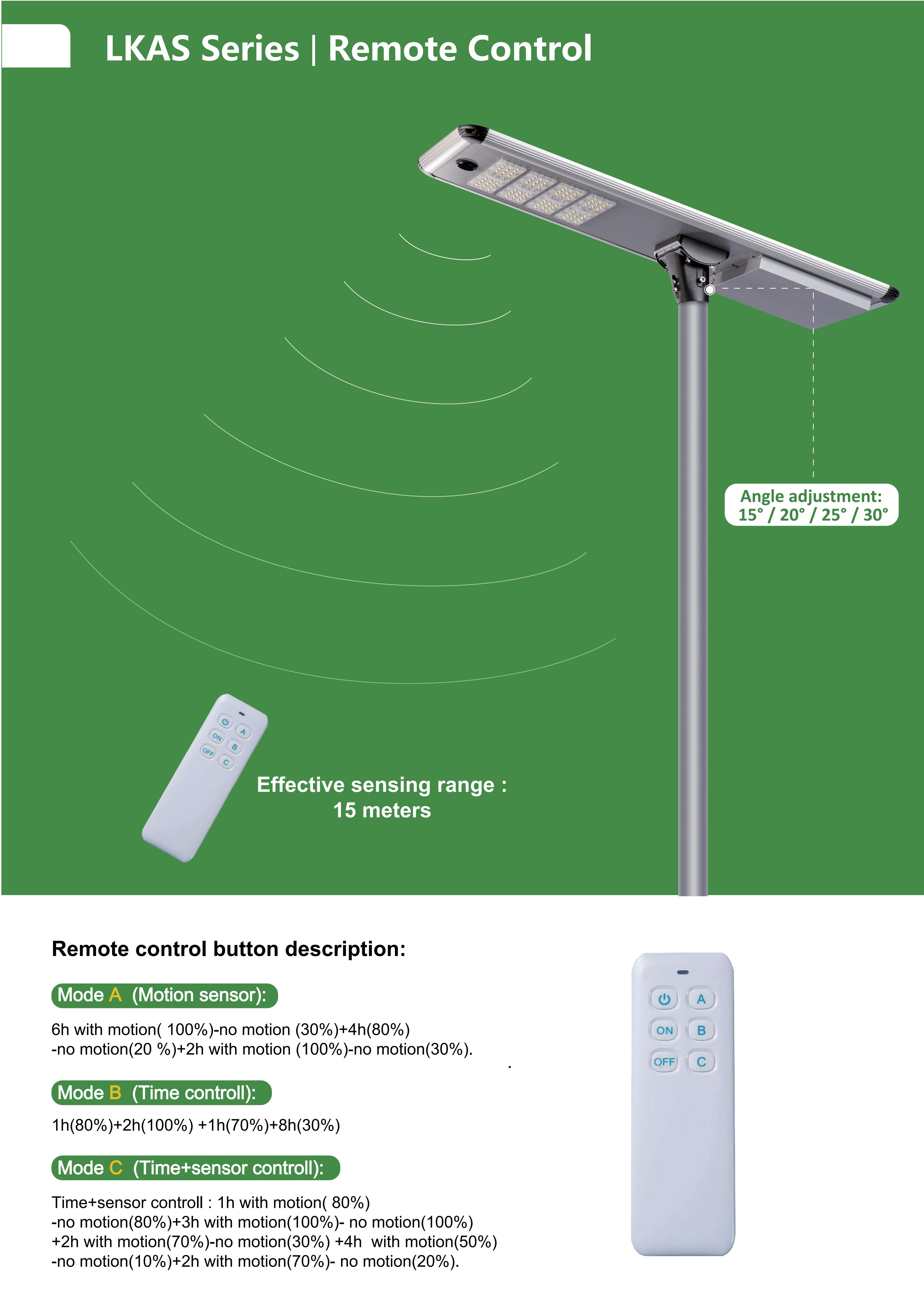 Solar street light with high efficiency monocrystalline panel	